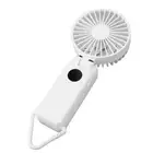 (White)Mini Handheld Fan 3 Speeds Desk Fan Foldable Small Personal Fan USB GE
