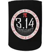 Alcohol Stubby Holder - Pi Wont Stop - Funny Novelty Birthday Gift Joke Beer Can Bottle Coolie