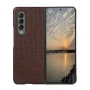 For Samsung Galaxy Z Fold4 5G Genuine Leather Crocodile Texture Phone Case