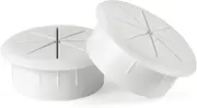 HYCC 2 Pack 2 Inch Flexible Desk Grommet,Organize Wires and Cables on Office Equipment, Computer Components, Entertainment Systems Effectively - Color: White
