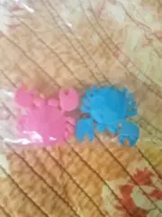 2 Crabs Cable Cord Organizer Winder Self Adhesive 3 Blue Pink