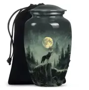 Wolf Howling Tribute - Premium Cremation Urn for Adults