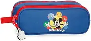 Joumma Disney Mickey Peek a Boo Double Pencil case Blue 23x9x7cm Polyester L, Blue, Double Case, Blue, Double Case