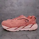 HOKA U Clifton L Suede Running Shoes Womens 8 Mens 7 Pink Maroon 1122571/EHSC