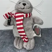 Coca Cola Plush Seal 1997 Red White Scarf Coke Bottle with Tags NEW