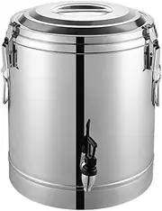 30L Stainless Steel Insulated Beverage Dispenser Thermos Container, with Drain Tap, Tea Thermos Bucket Drinks Warmer Beverage Dispenser Stainless Steel Urn for Water for Coffee Milk Tea