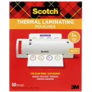 Scotch Thermal Laminating Pouches, 8-15/16" x 11-7/16", Clear, 50Pk