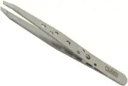 Rubis Swiss Made Slanted Tip Tweezer in Stainless Steel - 3.75" Precision Tool