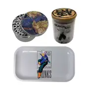 Dragon Ball Z Super Saiyan Trunks Graphic Grinder, Jar, Rolling Tray Set