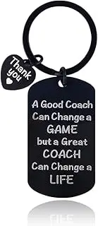 [yaozeio] Basketball Coach Thank You Keychain - Appreciation Gifts for Volleyball, Soccer, Football Coaches - Christmas Keyring for Instructor, Teacher, Cheer Coach