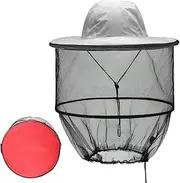 Hat with Mosquito Net Beekeeping Hat with Veil, Foldable Fishing Hat with Storage Bag, Mosquito Hat for Outdoor Enthusiasts, Agriculture, Hunting, Hiking and Gardening (Light Grey)