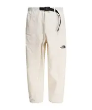 The North Face Logo Embroidered Elastic Waist Pants S,XL,XS,L,M white sand dune