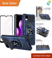 Military-Grade Protection Case for TCL 30Z with 360° Ring Kickstand & Protector