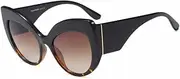 [YDFSZD] Big Cat Eye Sunglasses Women Oversized Shades UV400 Vintage Glasses