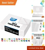 Bulk Tissue Paper 480 Sheets 20"x30" for Gift Wrapping, Moving, Packing, 10lb