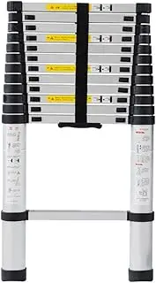 Telescopic Ladder Telescoping Ladders Anti-Slip and Stable 20FT Aluminum Telescoping Ladder Newly Telescopic Extension Ladder 330lbs Capacity One Button Retraction Ladders Mar