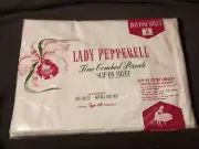 Vintage Lady Pepperell Fine Combed Percale Fitted White Sheet USA NOS