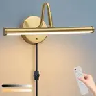 Bathroom Vanity Light LED Picture Lights for Wall 15 Inch Gold Cabinet Lights wi
