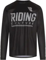 Riding Culture Sender 2.1 Long Sleeve Cycling Jersey, black, Size S for Men