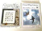 Cross Stitch Leaflet by Crossed Wing Collection Lot of 2 Alphabirds Barn Swallow