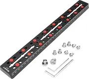 350mm/13.8" Telescope Rail Bar Vixen Style Dovetail Mounting Plate, with M6 1/4" 3/8" Camera Screw for Telescope Saddle Mount Base OTA Equatorial Head Tripod Adapter Sky Astrophotography