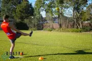 Football Ball Stop Barrier Nets with Support Posts - 10m x 3m / 40mm sq