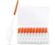 Interdental Brushes Orange Tooth Floss Picks Toothpick Between Teeth Flossing Brush Oral Dental Hygiene Orthodontic Wire Cleaning Tool With Storage Ca