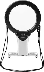 Reading Magnifier, Hands Free Neck Wear Handheld Large Lighted Magnifying Glass Desktop Magnifier with LED Light for Close Work, Reading, Sewing, Cross Stitch, Inspection, Repair, Crafts