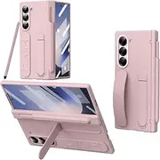 Cell Phone Flip Case Cover Compatible with Samsung Galaxy Z Fold 6 5G Case with S Pen Holder & Hinge Protective & Anti-Scratch Screen Protector Case Full-Body Shockproof Protective Phone Case Compatib