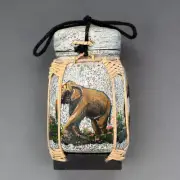 Thai Bamboo Rice Box H 8 in 21 cm W 5 in 13 cm
