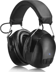 Gel Ear Pads Bluetooth 5.4 Hearing Protection Headphones, 30Db Noise Cancelling