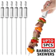 Kebab Skewers Stainless Steel BBQ Skewers Pork Beef Flat Needle Barbecue Tools