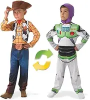 Rubie's Unisex Kids Disney - Toy Story Sheriff Woody to Buzz Lightyear Deluxe Reversible Child Costume