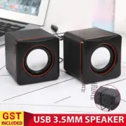 USB Power Wired Computer Speaker Stereo 3.5mm Jack For Desktop PC Laptop AU