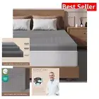 Luxury 38D High-Density Memory Foam Mattress Topper - King Size 4 Inch Support