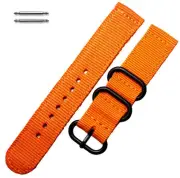 Orange Nylon Watch Band Strap Belt Army Military Ballistic Black Buckle #6038