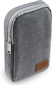[Tofun] Electronic Accessories Bag,Digital Gadget Organizer Case,Gray Nylon Travel Gear Storage Carrying Sleeve Pouch for Cable,USB,Earphones,Portable Hard Drives,Power Banks