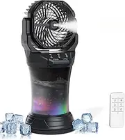 PANERGY Portable Misting Fan for Outdoor/Indoor, 30000mAh Rechargeable Battery, 4-Speed Fan,4 Spray Modes, 2L Water Tank Misting Fans with RGB Light for Outside Patios Camping Beach Workshops