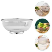 Rice Sieve Fruit Basket Colander with Bowl Stainless Metal Mesh Strainer