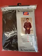 TRU FIT Men’s Waffle Weave Thermal Underwear 2pc Set Top& Bottom Brown Sz XL NWT
