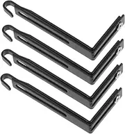 BESTOYARD 4Pcs Adjustable Metal Hooks for Door Panels Partition Hanger for Home Kitchen for Hats Bags and Scarves Stylish Design Efficient Space