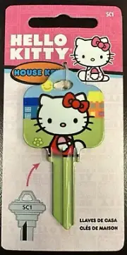HELLO KITTY Sanrio Green House Key Blank SC1 Keyway - Collectable
