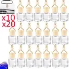 10/20Pack Car Air Freshener Diffuser Empty Glass Bottle Hanging Perfume Ornament