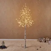Lighted Birch Trees Plug in 6FT 96 LED for Christmas，Artificial LED Birch Tree w