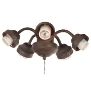 Craftmade 5 Light Medium Base Fitter, Aged Bronze Textured - F525-AG-LED