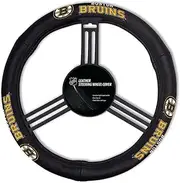 NHL Boston Bruins Leather Steering Wheel Cover, One Size, Multicolor