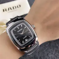 在飛比找蝦皮購物優惠-Rado 男女時尚商務合金錶殼鋼錶帶手錶石英禮物