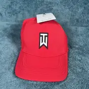 Nike Rare Tiger Woods Collections Red And White Golf Hat Size S/M New