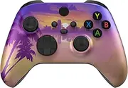 eXtremeRate Replacement Shell for Xbox Series X|S Controller - Unleash Your Style - Neon Miami Custom Acessories Skin Front Housing Cover for Xbox Core Controller Wireless - No Console