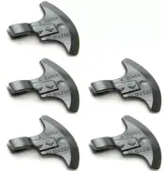 5x LEGO Part Pearl Dark Gray Battleaxe Blade